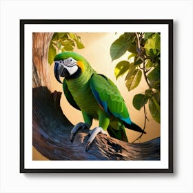 Parrot Perched On A Branch 2 Art Print