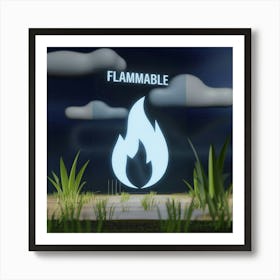 Flame Stock Videos & Royalty-Free Footage Art Print