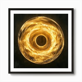 Fire Donut Art Print