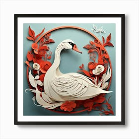 Minimalist, Swan 2 Art Print