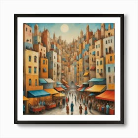 City At Night Art Print