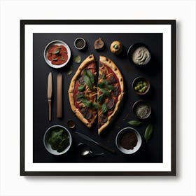 Pizza Props Knolling Layout (60) Art Print