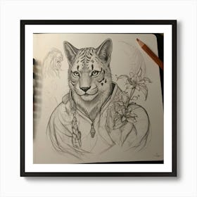 Lynx Portrait Art Print