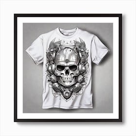 Skull T-Shirt Art Print