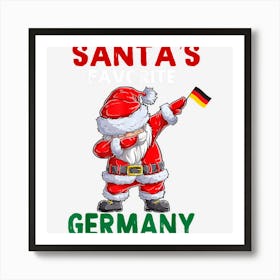 Dabbing Santa Claus My Favorite Germany Pride German Lover Art Print