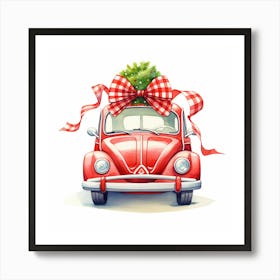 Christmas Car 2 Art Print