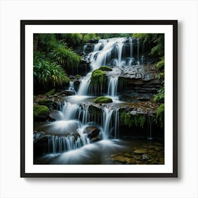 Waterfall In The Forest Art Print