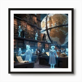 Library Of The Future Art Print