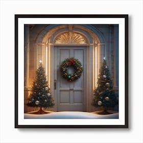 Christmas Door 171 Art Print