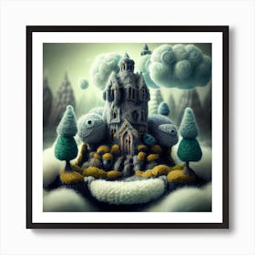 Land Of Otherworldly Dreams Fantasy Magic Watercolor Ink Acrylics Art Print