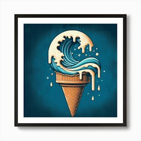 Beachy Ice Cream Shoppe Art Print