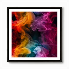 Colorful Smoke Background 2 Art Print