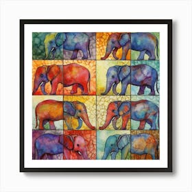 Elephants 2 Art Print