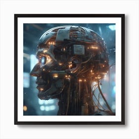 Cyberpunk Head Art Print