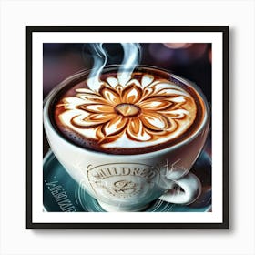 Wildflower Coffee Art Print