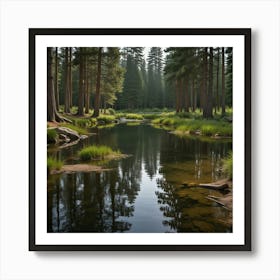 Yosemite Lake 1 Art Print
