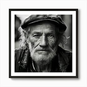 Leonardo Diffusion Xl Old Homeless Man Portrait12 Messy Beard 0 Upscayl 4x Realesrgan X4plus Anime Art Print
