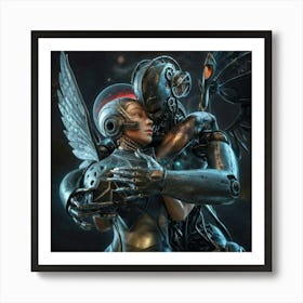 Cyborg Love Art Print