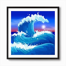 Japanese Wave Japanese Ocean Waves Art Print