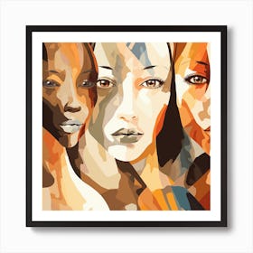 Three Women 1 Art Print