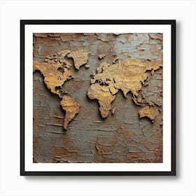 World Map Art 26 Art Print