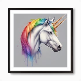 Unicorn Head Art Print