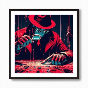 Man In Red Hat Art Print