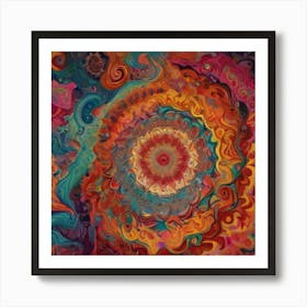 Psychedelic Swirl 1 Art Print