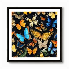 Butterfly Collection 1 Art Print