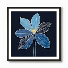 Blue Flower 3 Art Print