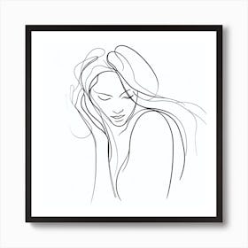 Line drawing of a Woman 2 Art Print