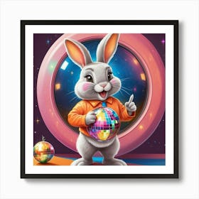 Disco Bunny 1 Art Print