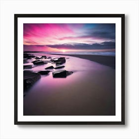 Sunset On The Beach 15 Art Print