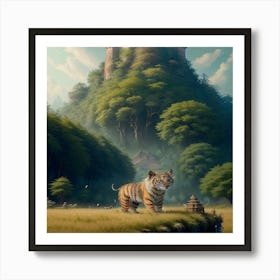 Field Of Tigers 2 Edition Art Print