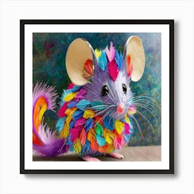 Colorful Mouse Art Print