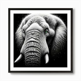 Elephant In The Night Art Print