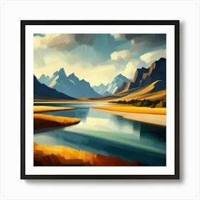 Landscape Painting 152 Art Print