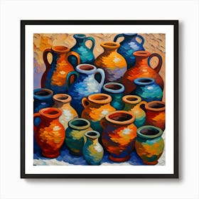 Colorful Vases Art Print