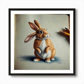 Bunny Drawing 5 Art Print