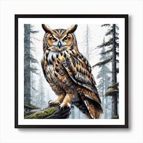 Great Horned Owl 11 Art Print