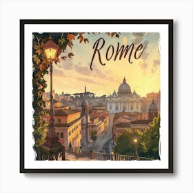 Rome PostCard Artwork 2 Art Print