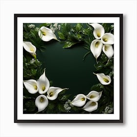 White Calla Lily Frame 1 Art Print