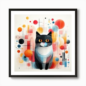 Abstract Cat 4 Art Print