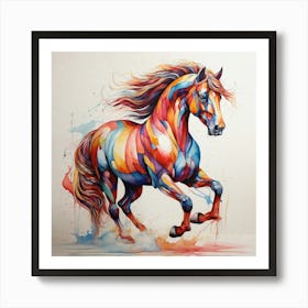 Colorful Horse 3 Art Print