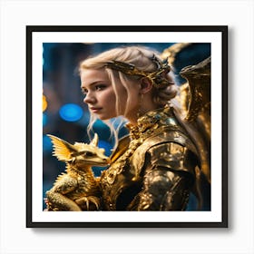 Golden Dragon 1 Art Print