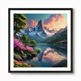 Mountain Lake Art Print