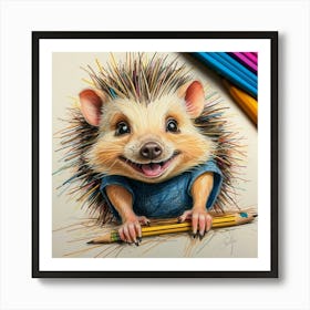 Hedgehog 52 Art Print