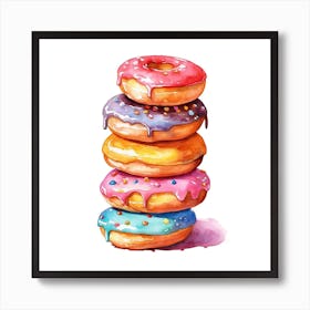 Stack Of Sprinkles Donuts 1 Art Print