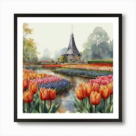 Tulip Garden Art Print