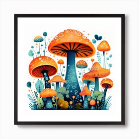 Mushroom Garden 10 Art Print